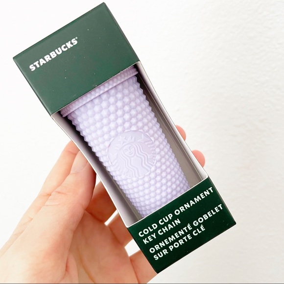 Starbucks Other - Starbucks Studded Cold Cup Tumbler Ornament Keychain Matte Lilac Purple 2021